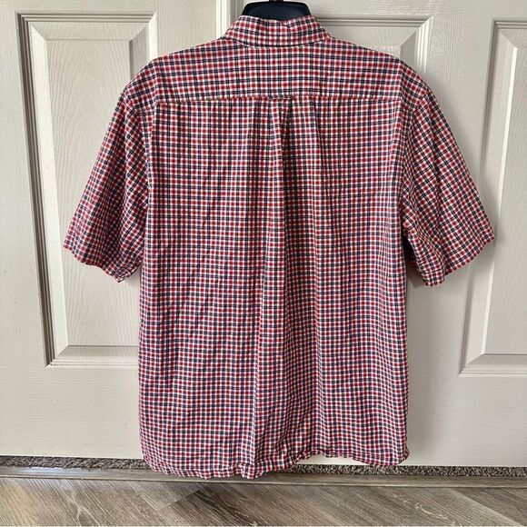 Faconnable red check short sleeved button down shirt - Picture 3 of 9